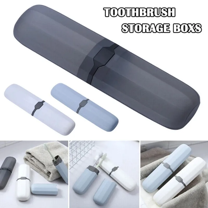 Toothbrush Holder Box Dustproof Organizer Outdoor Pencil Portable Storage Camping Container Cutlery Toothpaste Travel Adjustable