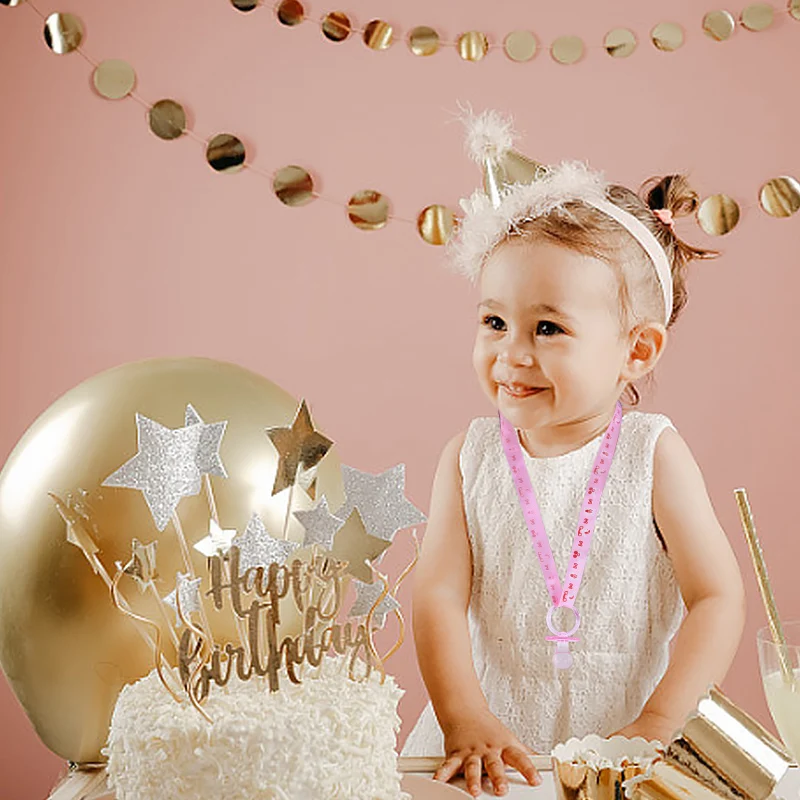 5 قطعة قلادة مصاصة صغيرة شفافة الوردي الأزرق عيد ميلاد استحمام الطفل الجنس تكشف عطلة حفلة لصالح الجدول الديكور العرض