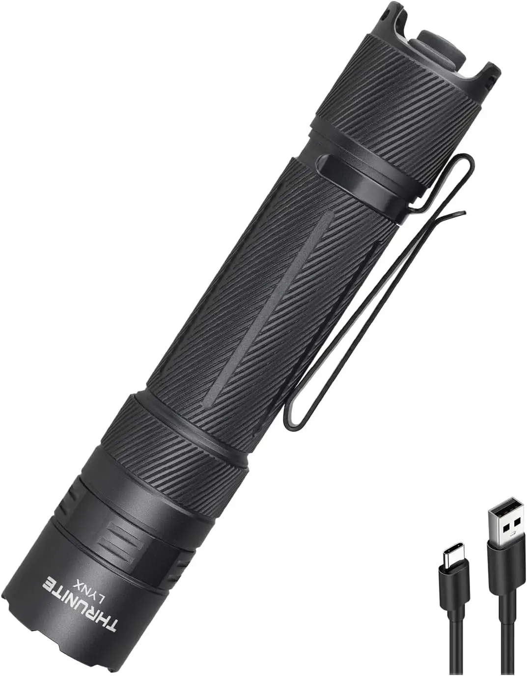 

3100 Lumens Tactical Flashlight, 417m Long Throw, Dual Tail Switch, USB-C Rechargeable, IPX8 Waterproof