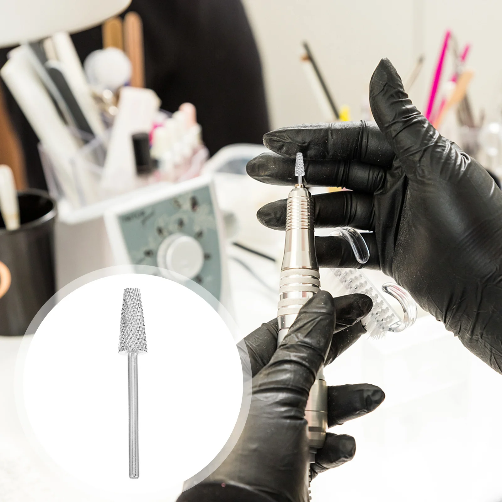 Cabeça de polimento de unhas de aço de tungstênio longa vida manicure moagem bit ferramenta broca da arte do prego remodelar remover a pele morta