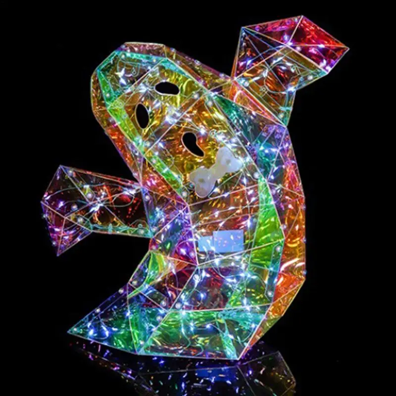 

Halloween Night Light Prismatic Iridescent Spooky Ghost Creative Prism Rainbow Ghost Decorative Ghost Night Light Home Supplies