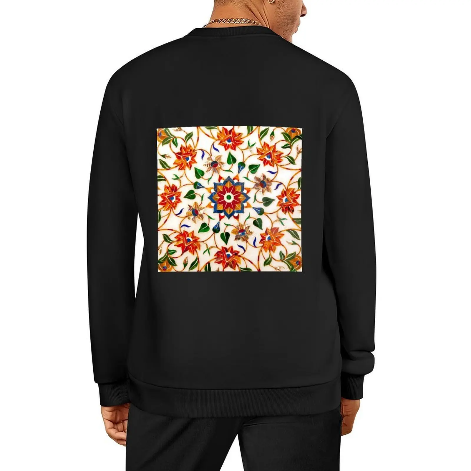 

Taj Mahal Floral Design Pullover korean clothes men's autumn clothes tracksuit men autumn autumn sweatshirt