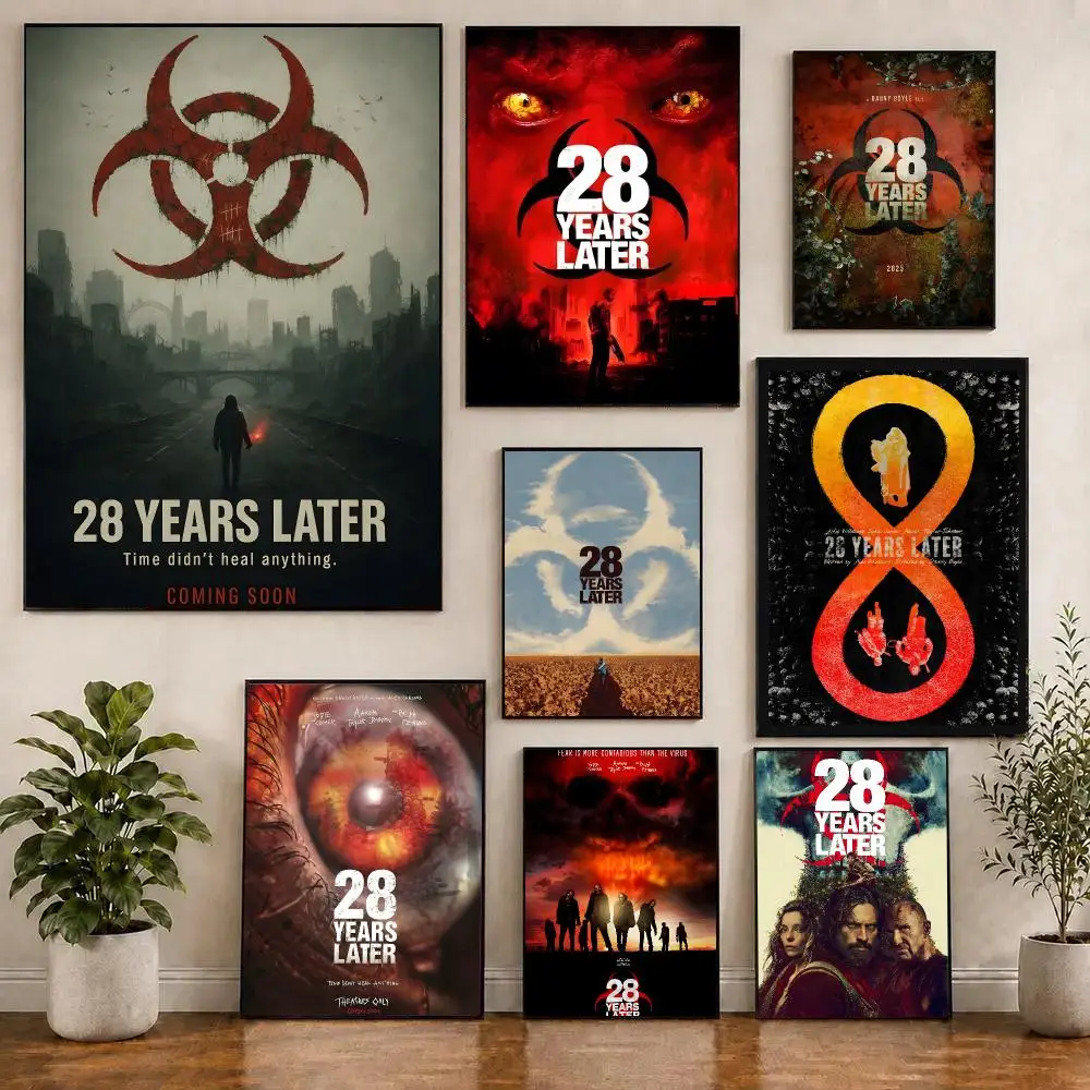 Horror 28 Years Later Movie Poster Waterproof Sticky WallArt Print For Bedroom Living Room Hallway Bar Home Decor