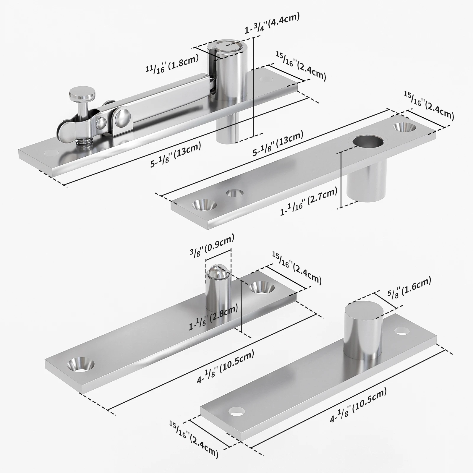 Stainless Steel Pivot Heavy Duty 360-degree Rotating Shaft Wooden Door Hinge Shaft Murphy Positioning Door Shaft Hidden Axis