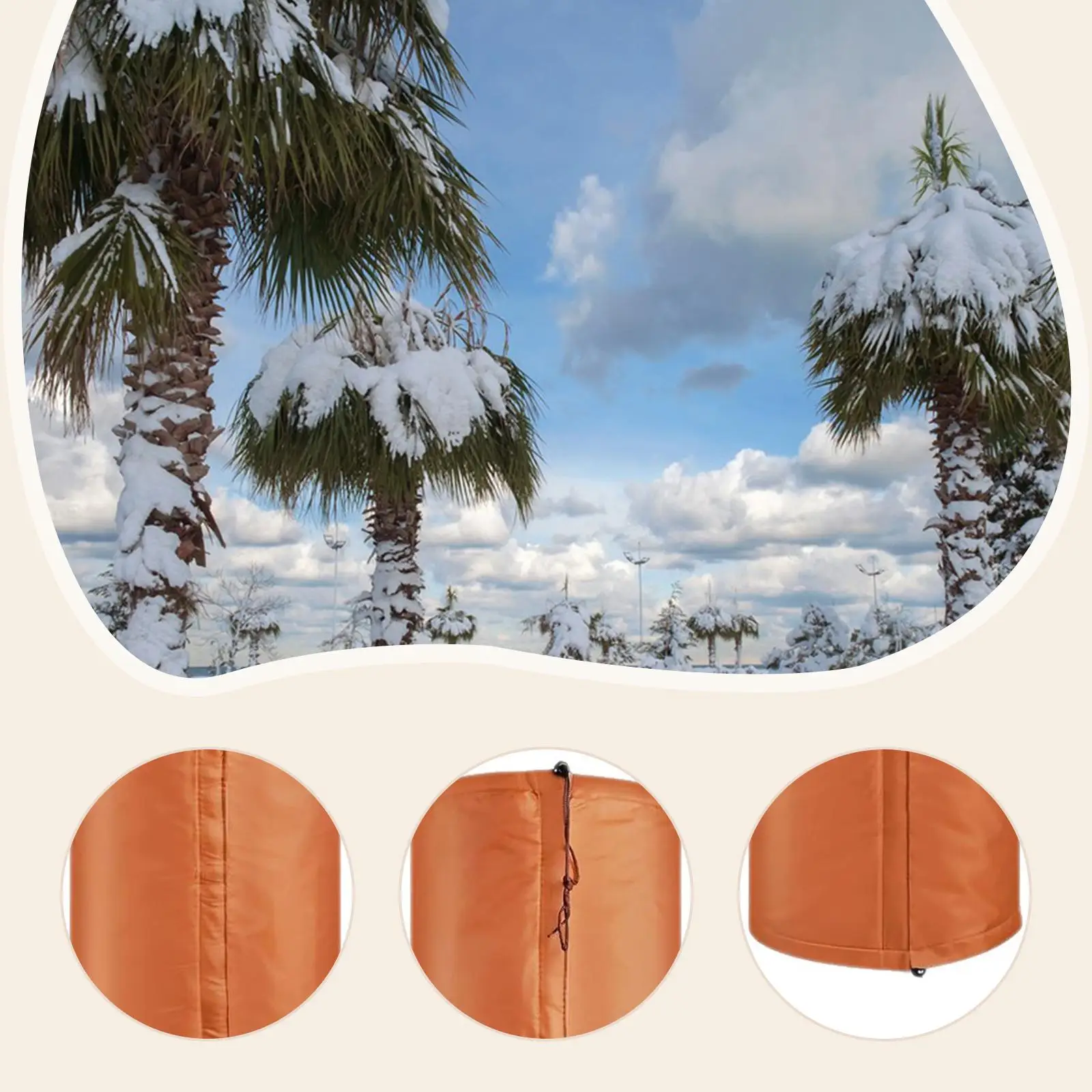 Palm Tree Root Protector Cold Resistant Aluminum Foil Cotton Insulation Tree Root Freeze Protector Winter Tree Root Frost Cover