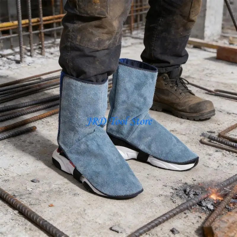 A2UD Heat Resistant Leather Welder Foot Guards Protectors Flame Retardant Design For Metal Fabrication And Construction
