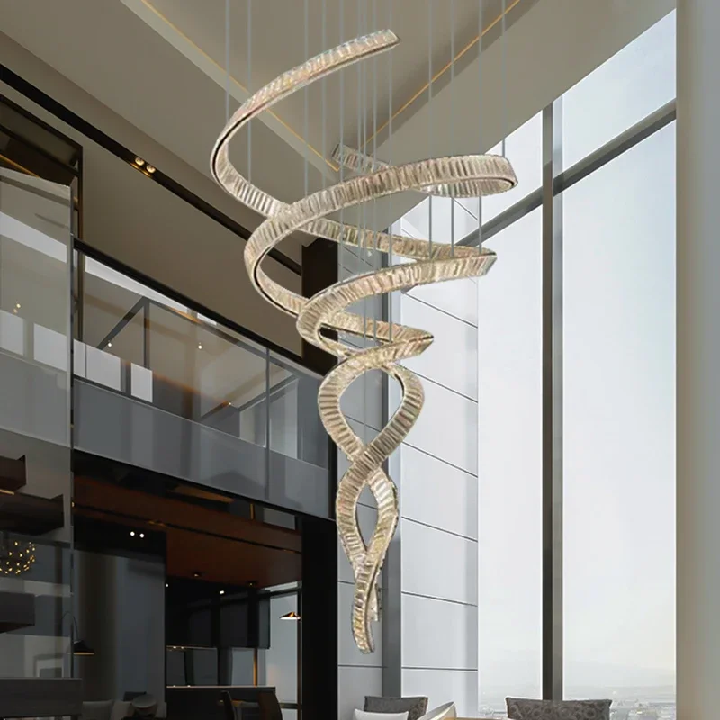 Modern Home Decoration Crystal Chandelier, Tair Pendant Lamp for Living Room Hanging Light Indoor Pendant Light Lamps Lighting