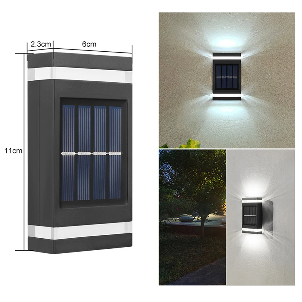 Solar Wall Lamp Outdoor Garden Landscape Decoration Street Lamp Waterproof Balcony Stair Countyard Porch Outdoor Led Wall Washer