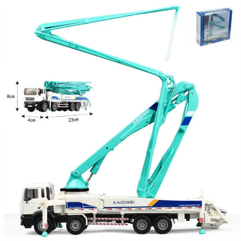 

1/55 литой под давлением бетонный насос, имитация строительной машины, модель автомобиля, игрушки, сплав, статический литой автомобиль, детский подарок на день рождения