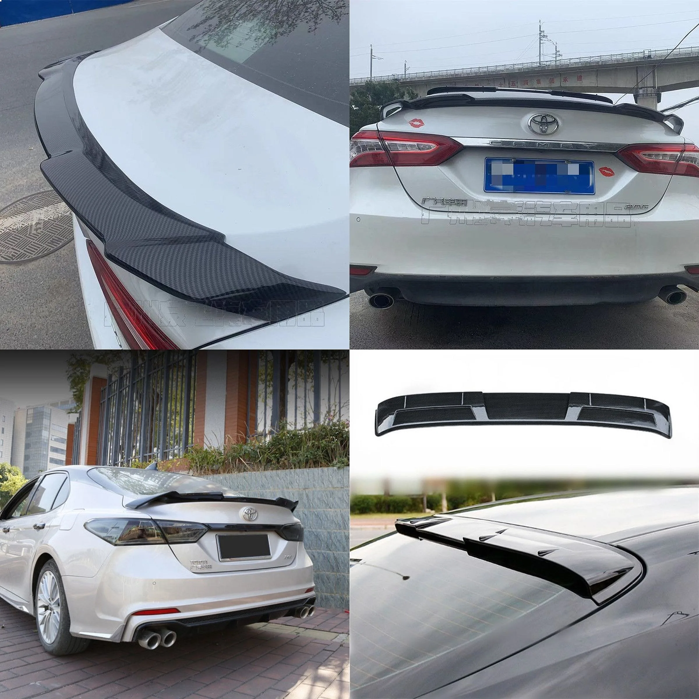 

2023 Camry Trunk Spoiler Wing Car Accessories Matte Black Unpainted ABS Glossy