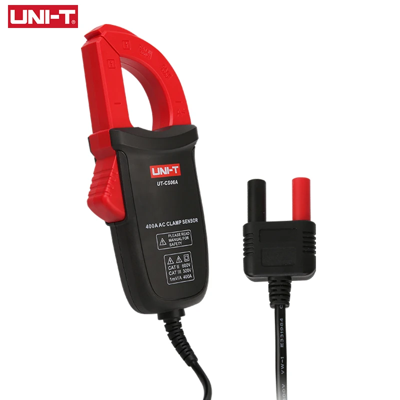 Imagem -03 - Uni-t ac Current Clamp Sensor Alicadores de Medição de Corrente Amperímetro Adequado para Ut61e Mais Ut139c Ut196 Multímetro Ut-cs06a 400a