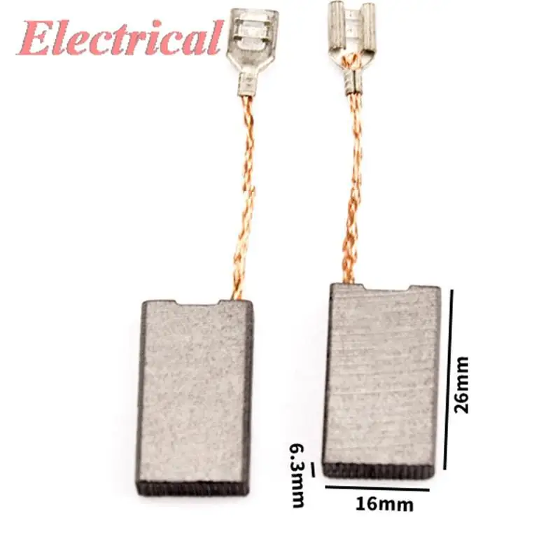 

1 пара угольных щеток, используемых для Bosch GSH11E/DE/GBH11DE, электрическая ударная дрель, 6,3*16*26 мм, угольная щетка 11E