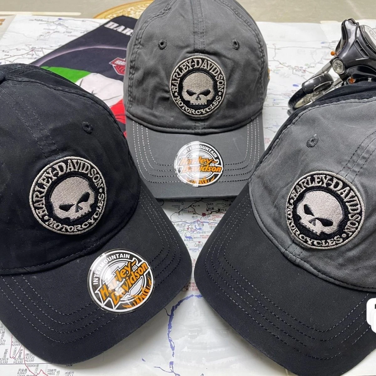 Casquette de Baseball pare-soleil de moto brodé de crâne décontracté, à la mode pour Harley Davidson Electra Glide Ultra Classic 1250 PA 1250S