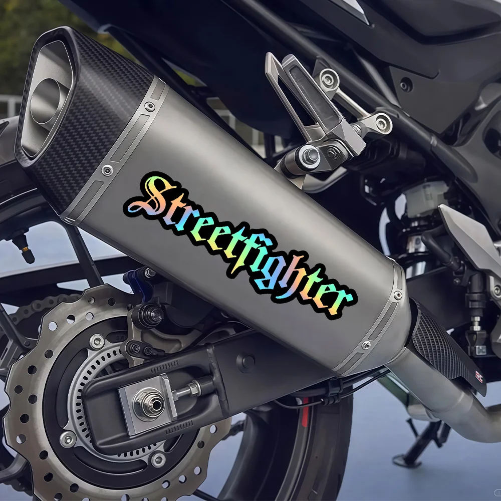 Street Warrior Waterproof Vinyl Sticker Gothic Old‑English Decals For Motorcycle Fairing Fuel Tank Fender Car Window Accessories