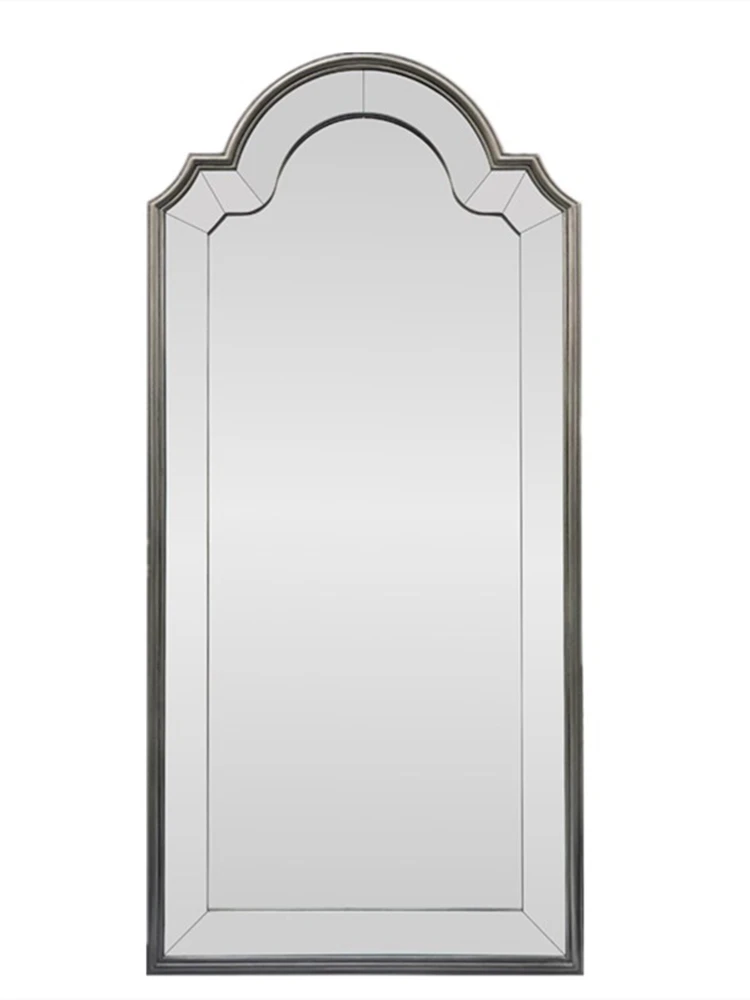 Full Body Mirror, Bedroom Floor Mirror, Household French Arched Clothing Store Fitting Mirror, Dressing Mirror