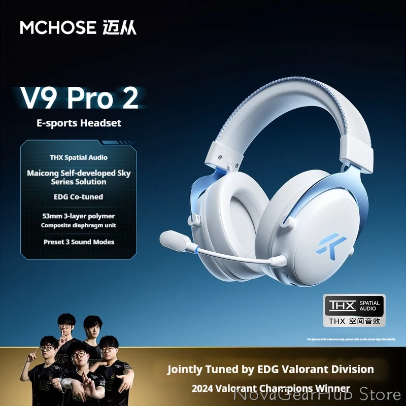 Mchose V9 Pro 2 4-Mode Wireless Gaming Headset Over Ear Bluetooth Headphones With Mic For Pc Delta Game