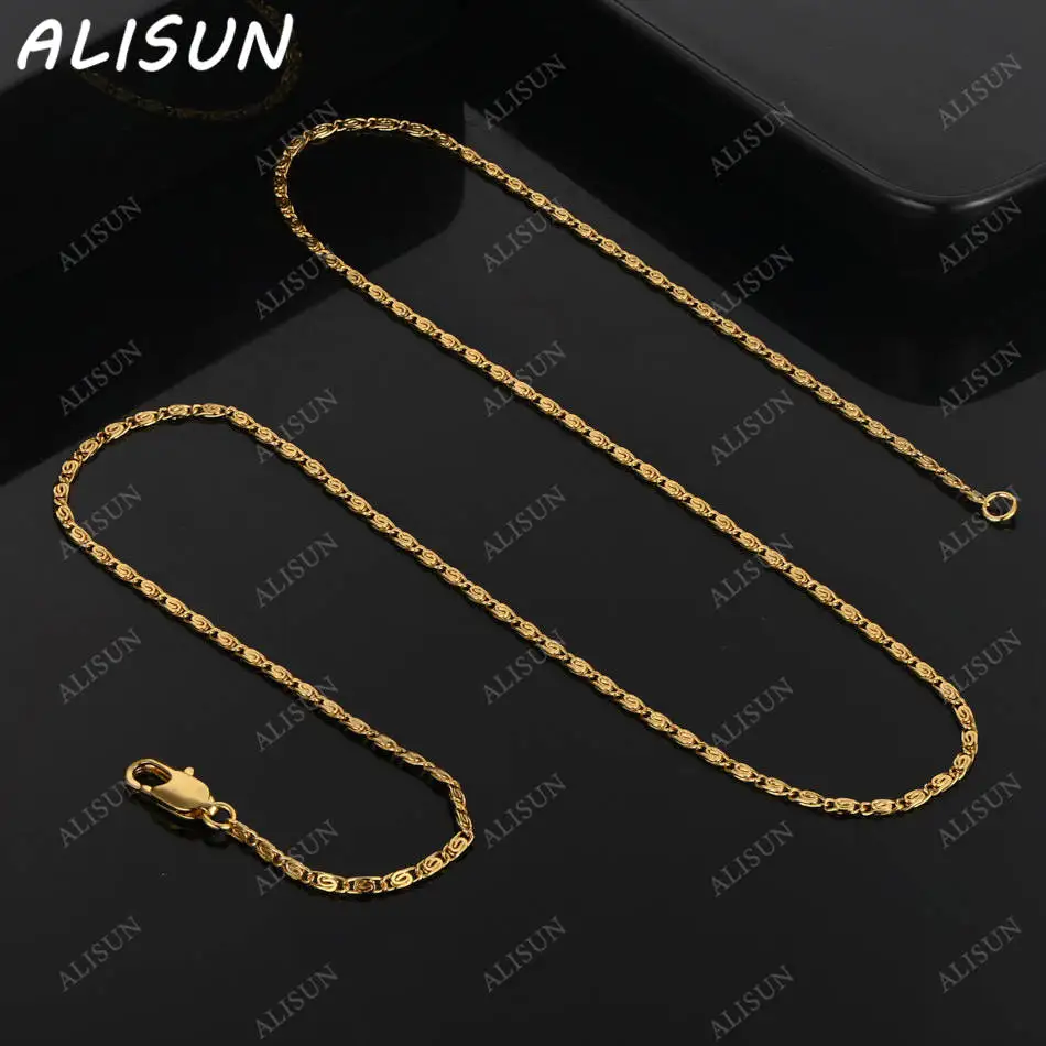 

ALISUN 925 Sterling Silver 40-60cm Chain Necklace For Women Men Charm Trend Birthday Gifts Fashion Party