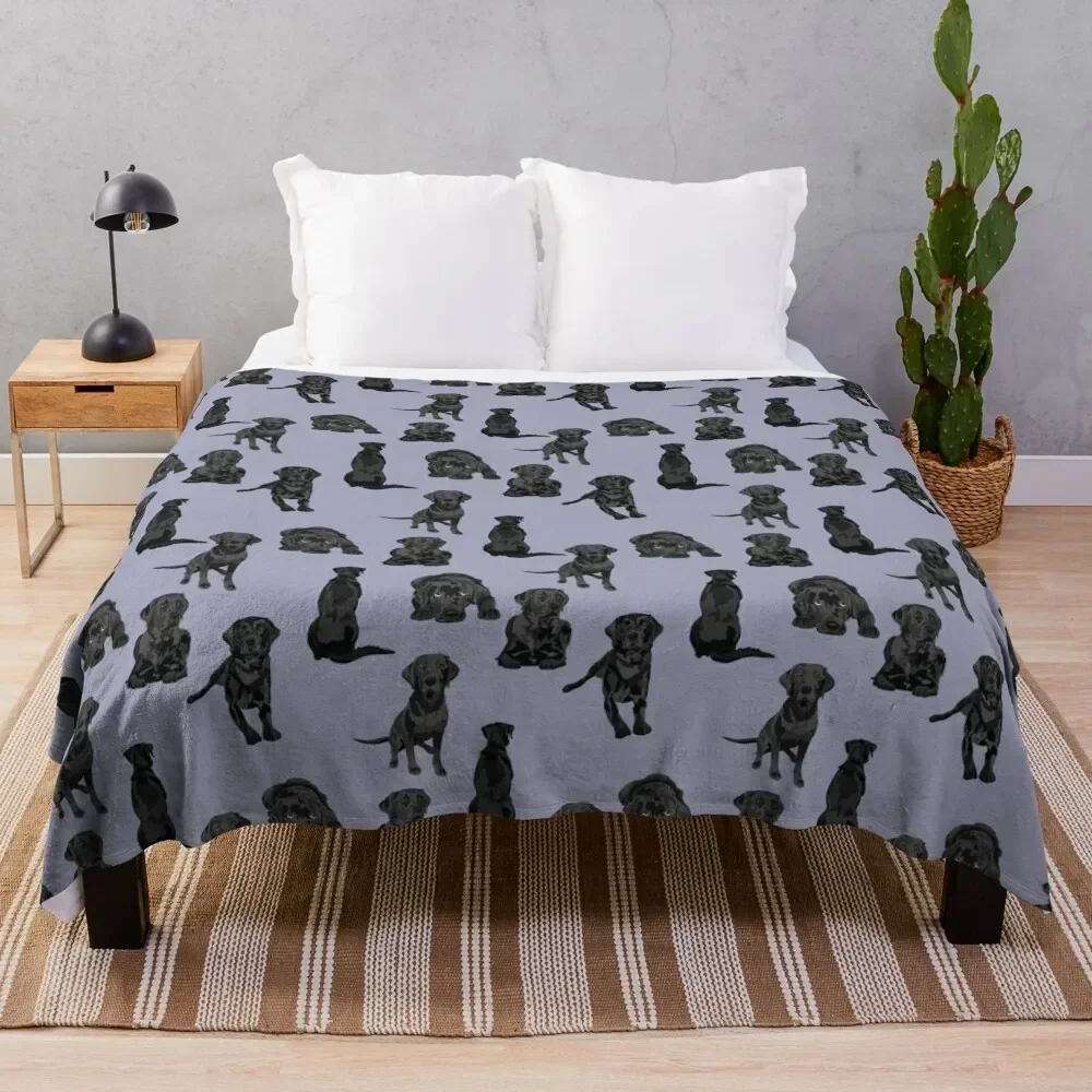 

black labrador Throw Blanket christmas decoration Softest Blankets