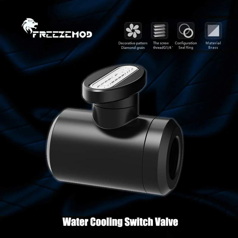 Water Cooling Switch Valve, Hand Twisting Liquid Turn On & Off Drain Valve Black,Silver,White YGNS