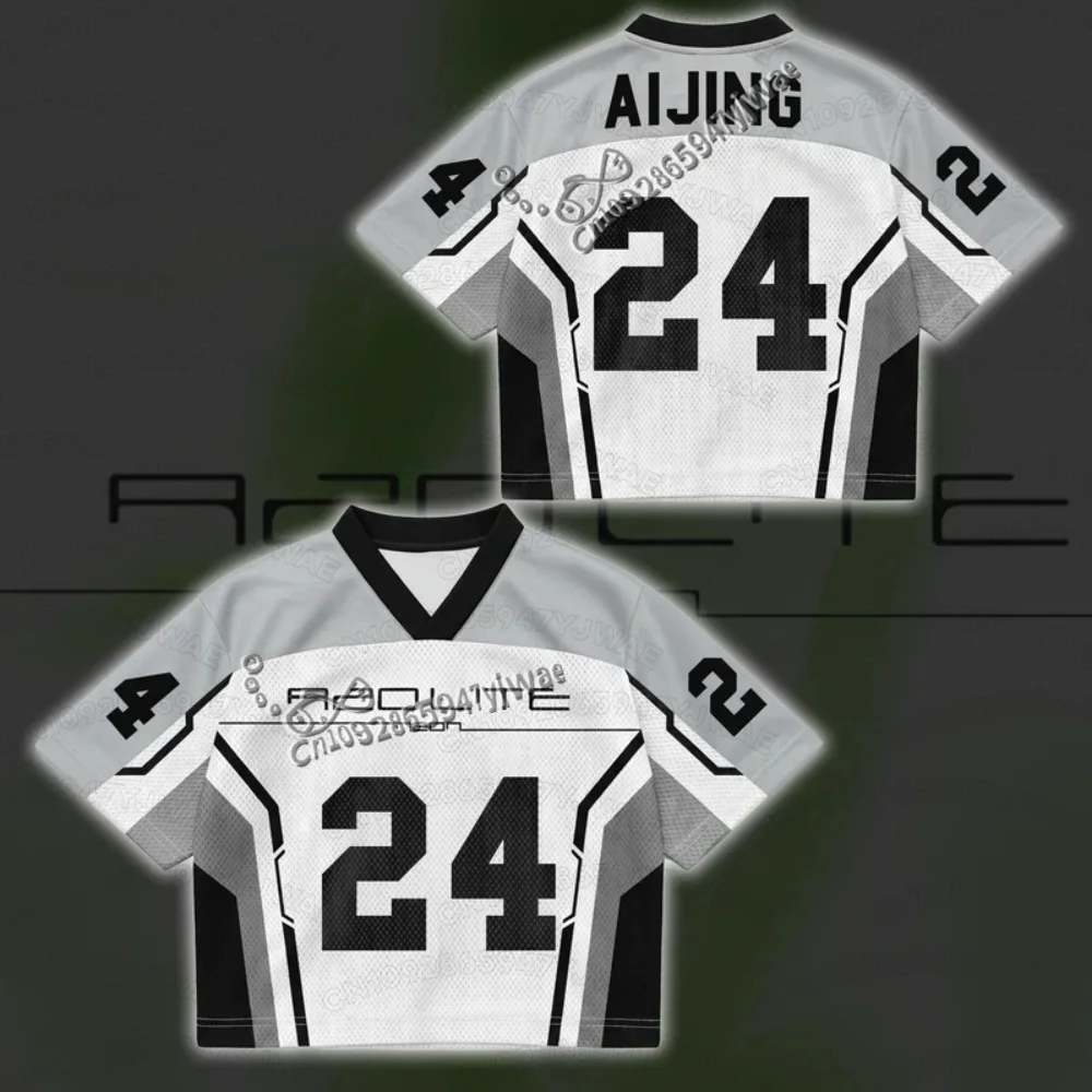 2026 Women Short Sleeve V-Neck Jersey A2o Lite First Stand Neon Mixed Mesh Jersey For Oa Aijing Fans Men Women T-Shirts