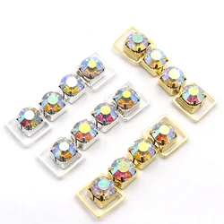 10Pcs 13 * 45MM Single Drainage Diamond Decorative Chain/Bikini Connection Buckle for Shoulder Strap Clothing Dress Accessor