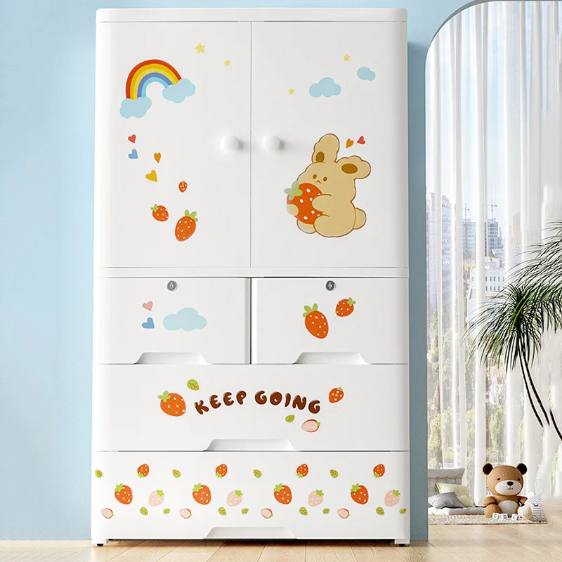 Baby Closet Wardrobe Armable Plastic Chest Dresser Cupboard Wardrobe Storage Placard Bedroom Cloth Muebles Living Room Cabinets