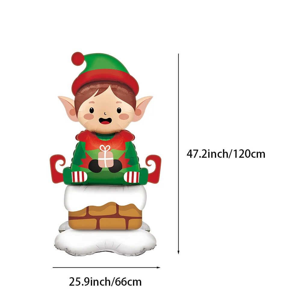 عبوة واحدة من بالونات قزم عيد الميلاد الدائمة، بالونات رقائق قزم عيد الميلاد، بالونات حفلات عيد الميلاد، مناسبة لزينة حفلات عيد الميلاد، زينة تجمع أصدقاء عيد الميلاد