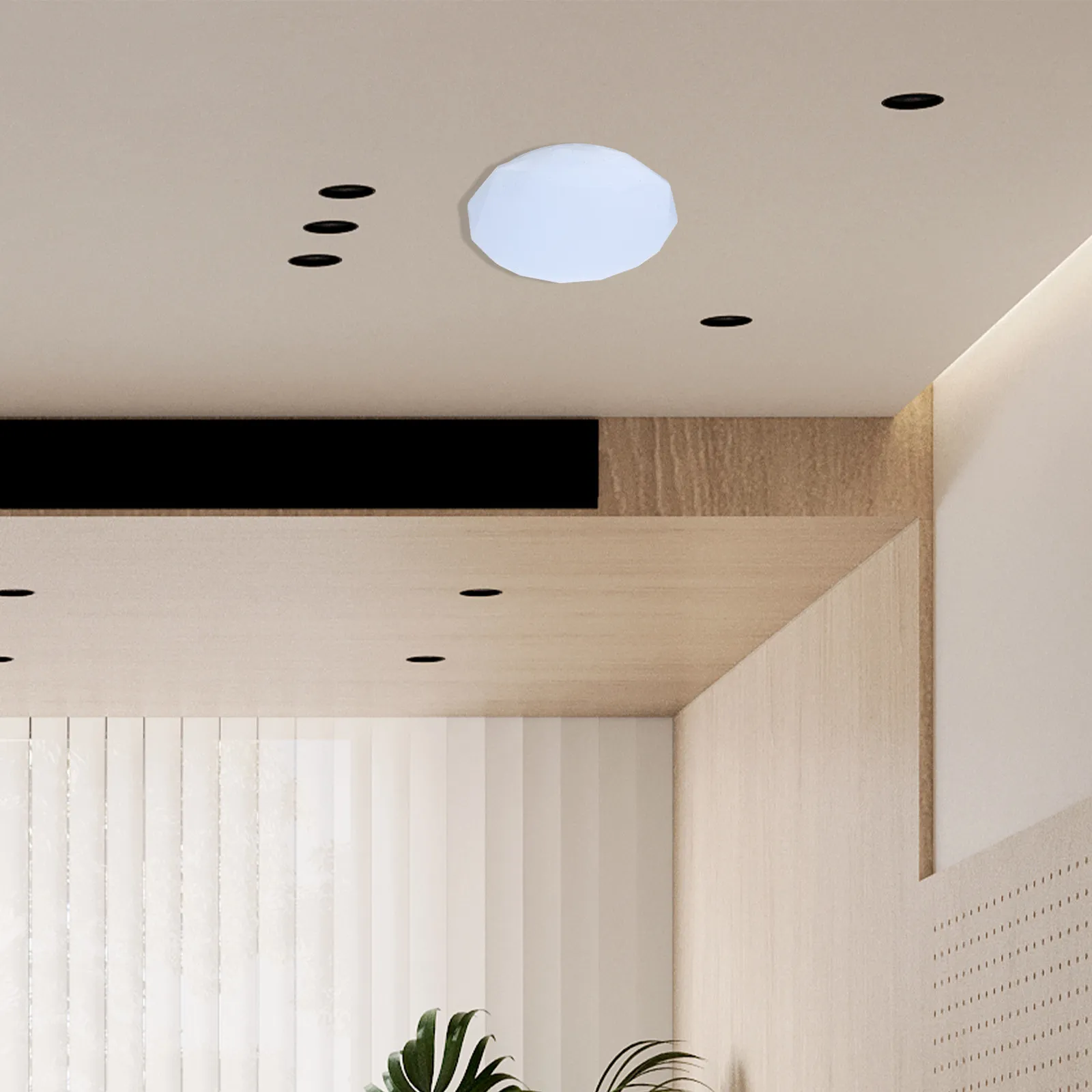 Flush Mount Ceiling Light Shade 11.8x3.2 Round Cover Replacement for Bedroom Living Room Ceiling Light Replacement Cover