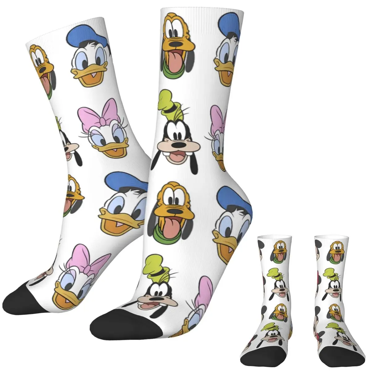 Mickey And Friends Portraits Stockings Custom Funny Socks Winter Anti-Slip Socks Men Skateboard Quality Socks