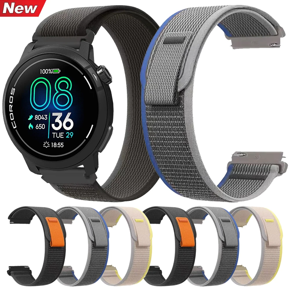 20mm 22mm Braided Breathable Strap for COROS Pace Pro  Elastic Watch Band for COROS Pace 3 2 Apex 2 Pro 46mm 42mm Nylon Bracelet