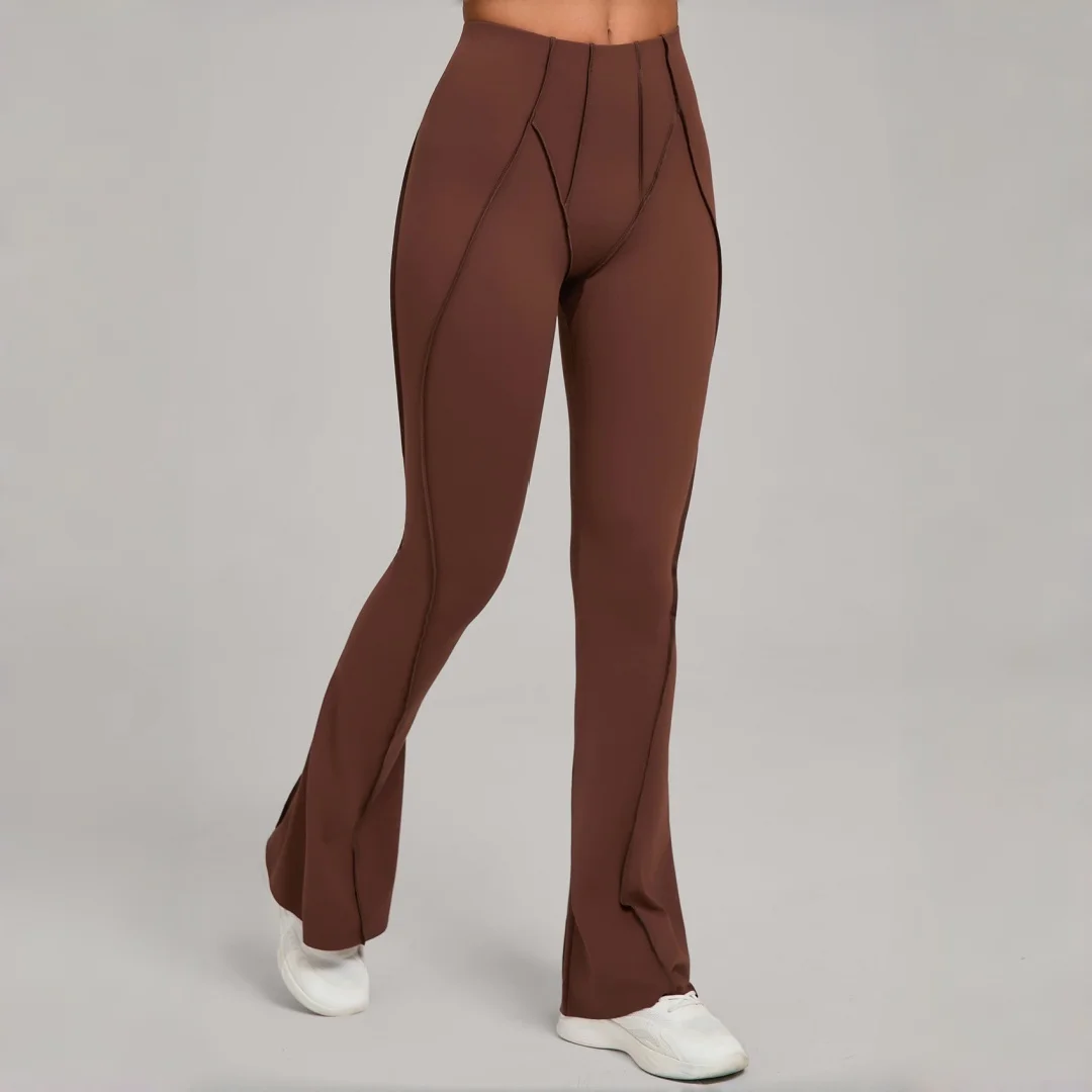 

Женские брюки для йоги с высокой талией и подъемом бедер, узкие расклешенные брюки с широкими штанинами, повседневные брюки для танцев, бега, тренировок в тренажерном зале, йоги