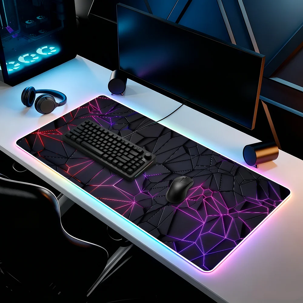 

Coole Lichteffekte und Neon-Effekte Mouse Pad RGB Led Gaming Bedroom Office Desk Non-Slip Mat Waterproof Large