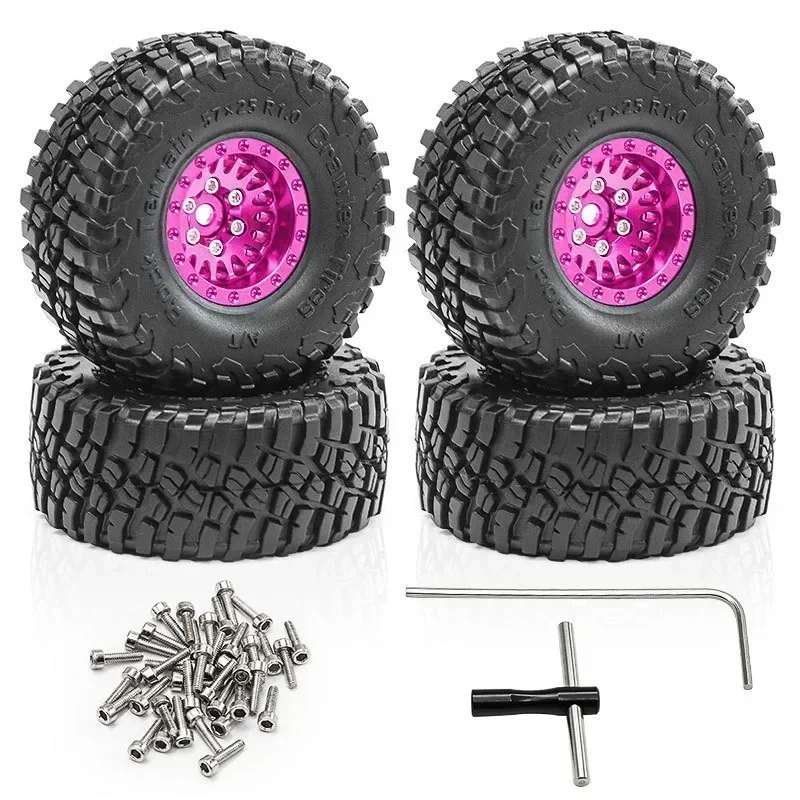 1/18 1/24 Trx4M  Liema 1.0inch Tire Hub Climbing Car Aluminum Alloy Hub Scx24 Fms (Bai Luchi + Water Drop Hub)