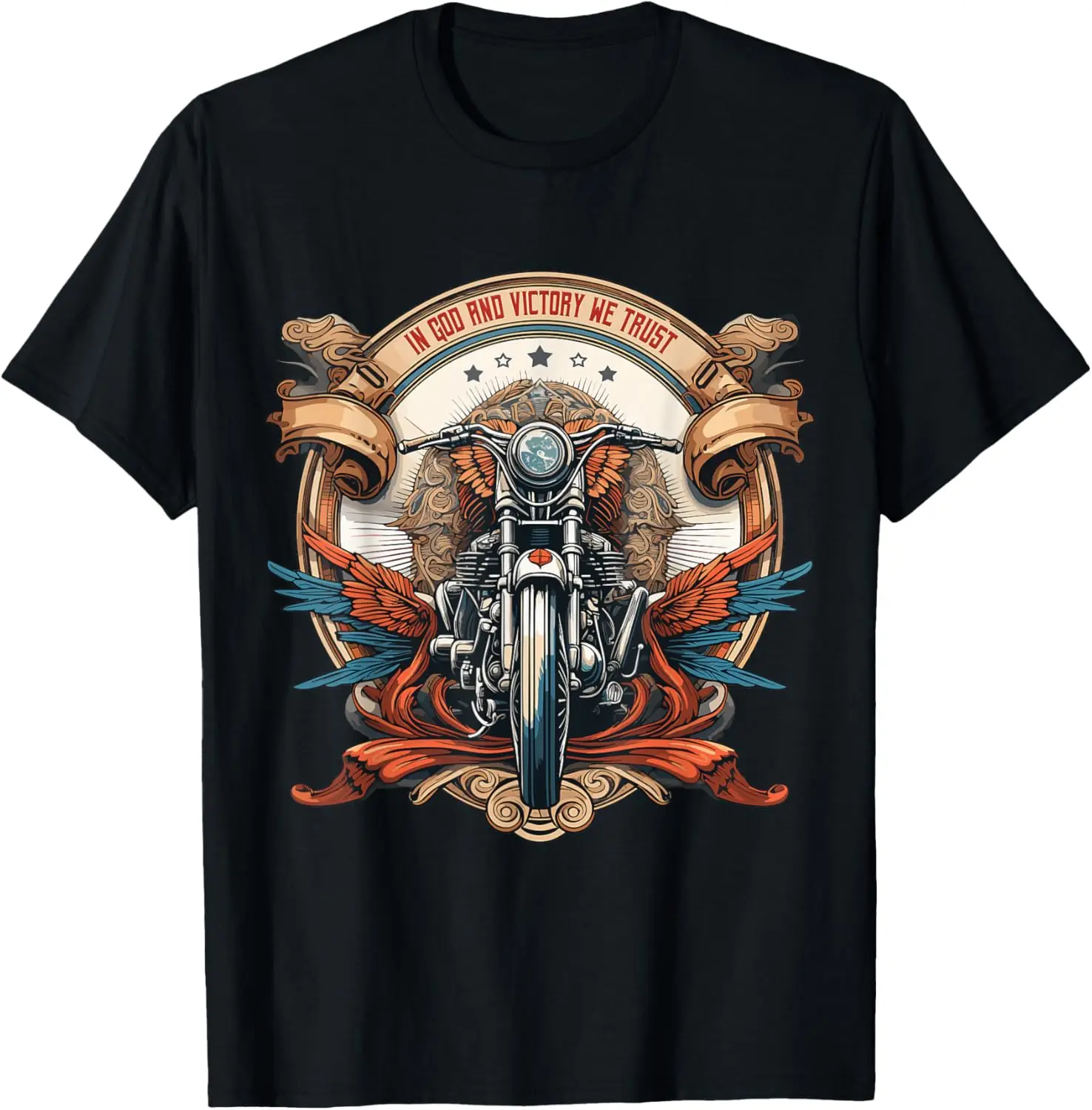 

In God and Victory We Trust Biker Vintage T-Shirt