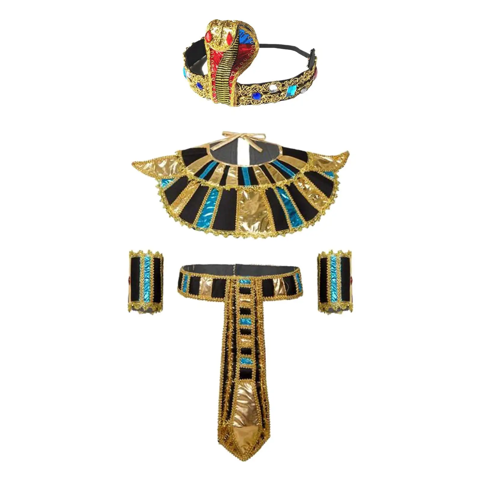 5 Pieces Women's Egyptian Costume Accessories Cosplay Costumes Wrist Cuff