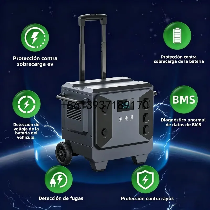 3.5kw 32A Portable Solar EV Charger Level2 Mobile Car Battery Solar Panel Charger All Car Compatibility