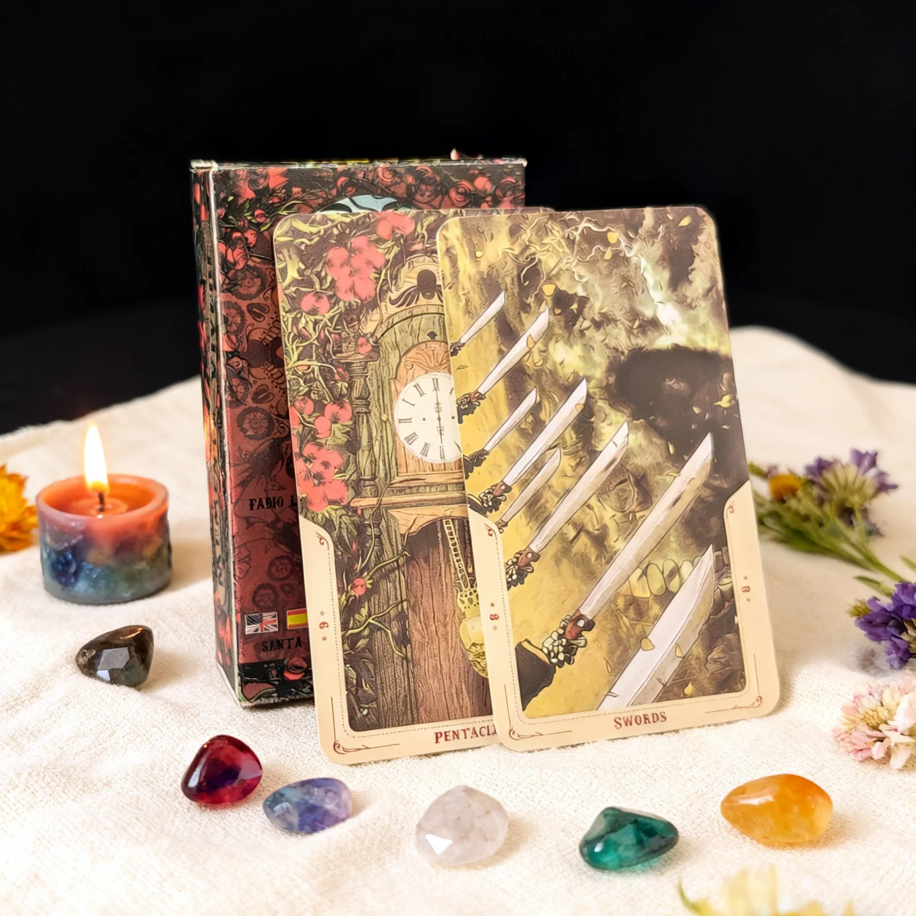 Santa Muerte Tarot Cards A 78 Deck Oracle English Visions Divination Edition Borad Playing Games