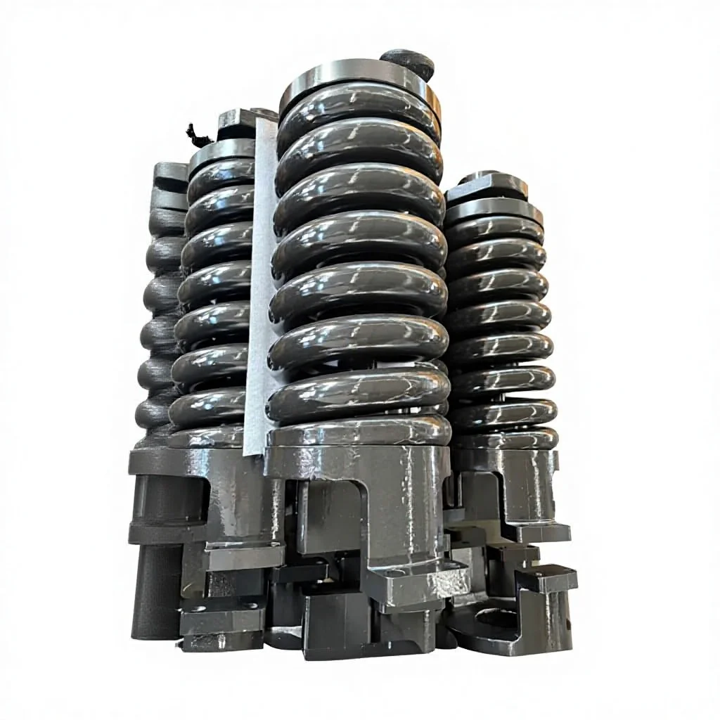 Customizable heavy-duty cast steel tensioner assemblies for construction machinery parts