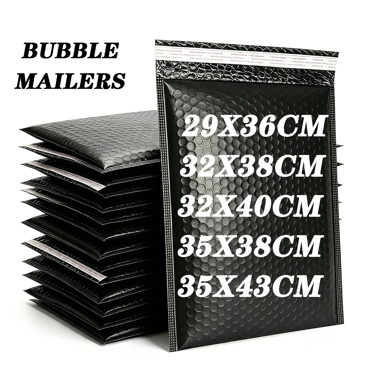 

10Pcs Black Bubble Mailers Self Seal Poly Padded Envelopes Waterproof Shockproof Shipping Bags for Small Business