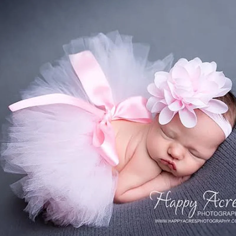 Children\'s Photography Clothing Studio Fluffy Skirt Newborn Baby Girl Outfit 0-3 Months Bebe Accessories Photography Props Gifts