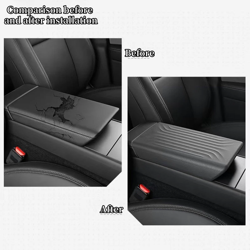 ل تسلا نموذج Y العرعر وحدة التحكم المركزية مسند الذراع غطاء صندوق TPE درابزين صندوق المضادة للخدش لوحة الغطاء الواقي اكسسوارات السيارات #2