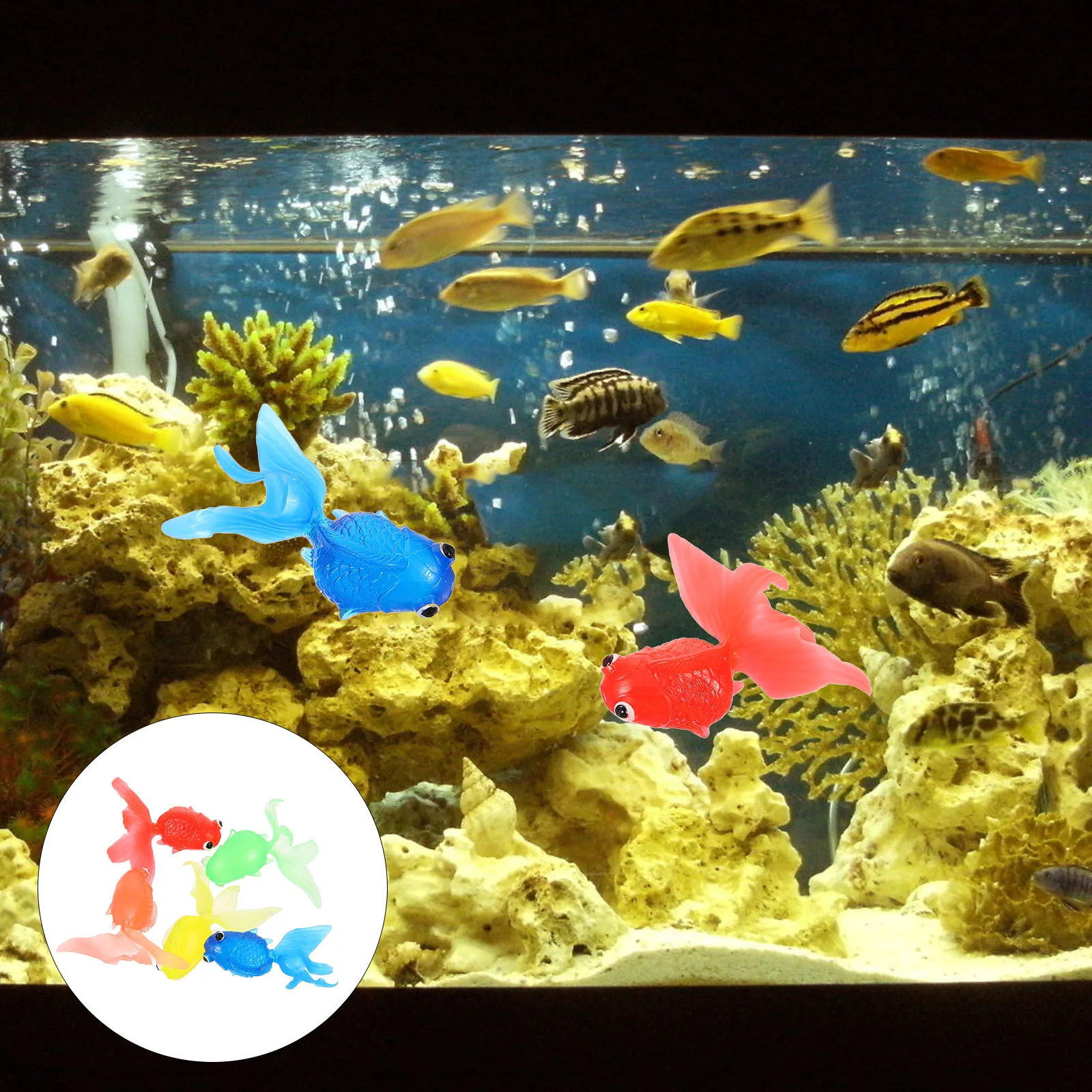 20 stücke Realistische Weiche TPR Goldfisch ornamente Simulation Goldfisch für Kinder Dekoration Aquarium Tank Heimtierbedarf Fisch Spielzeug