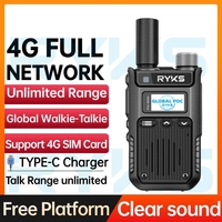 2pcs 4G Walkie Talkie 5000Km 200 Channels Personalized Names Global Ptt Type C Charger Long Range Ham Two Way Radio