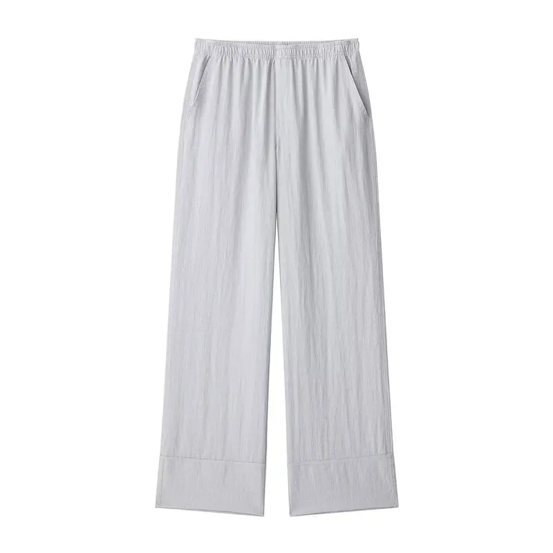 

Лето 2023, женское кимоно, верхняя одежда, брюки с высокой талией, дизайн с галстуком-бабочкой, модный комплект из двух предметов, длинный свеч V-Ne...