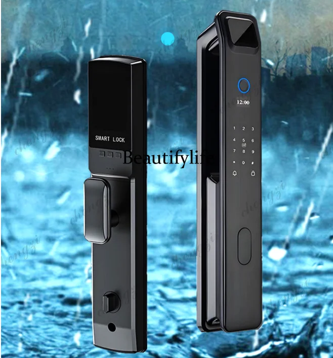 Facial recognition fingerprint lock Visual electronic password lock Household anti-theft automatic entry door Smart door lock
