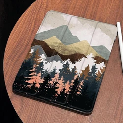 PU Acrylic Cove for IPad Air 5 Air 4 10.9 7 8 9th 10.2 Funda Cover IPad 10th Generation Ipad 2017 2018 9.7inch Watercolor Print