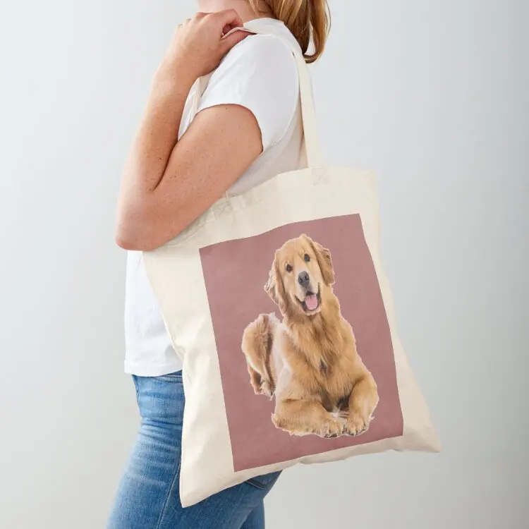 

We love Golden Retriever! Tote Bag custom fabric bag Canvas Women's shopping bag tote university