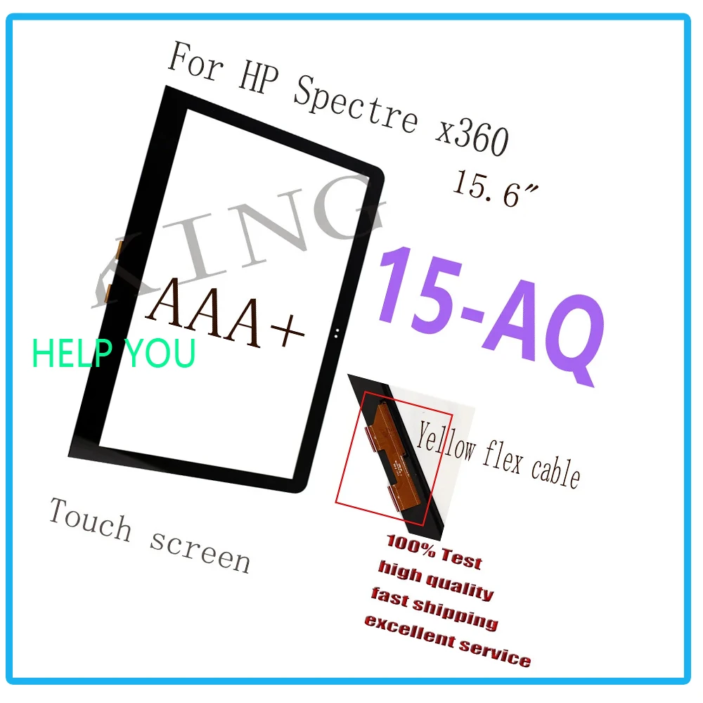 

AAA+ 15.6'' For HP Spectre x360 15 AQ 15-AQ Touch Screen Digitizer Sensor Outer Glass Panel Glass Replacement for HP 15-AQ Touch