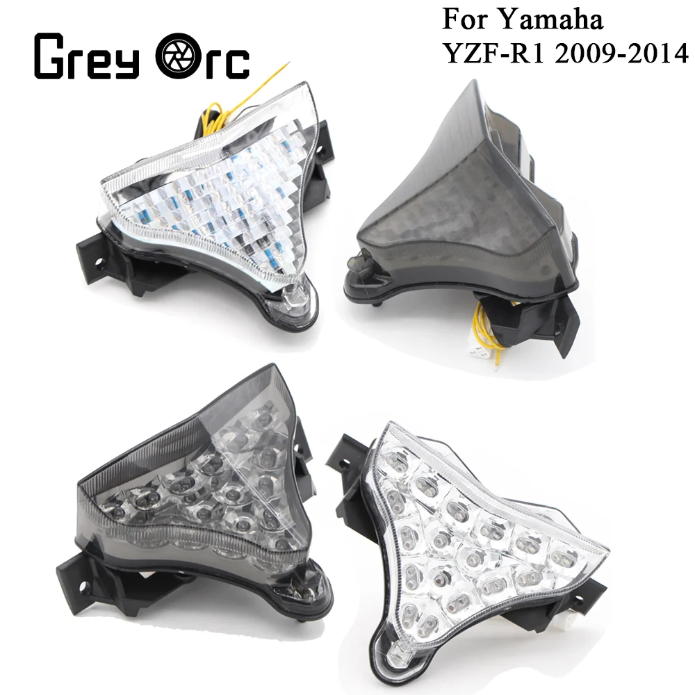 

For Yamaha YZF R1 YZFR1 2009-2014 2010 2011 2012 Accessories Motorcycle LED Taillights Turn Signal Brake Signal Integration