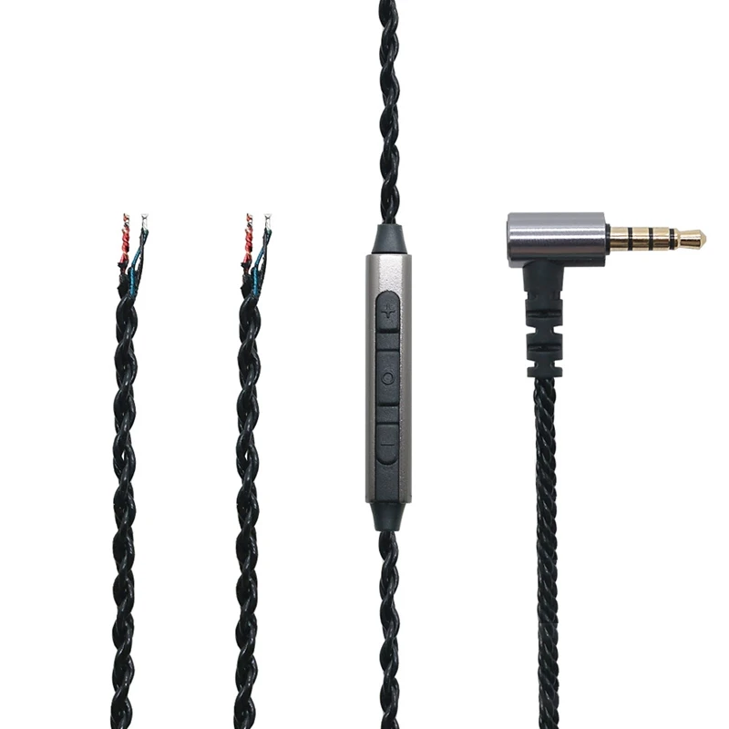 3,5mm Buchse Kopfhörer Reparatur kabel DIY Headset Ersatz kabel mit Mikrofon Lautstärke regler schwarz
